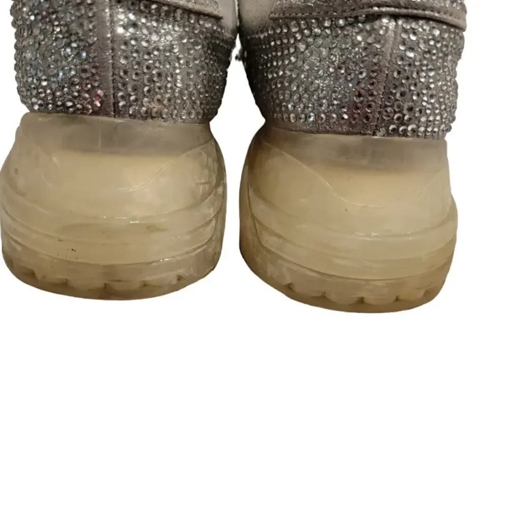 Steve Madden Sneakers Crystal Rhinestones Men's Sz 11 Lace‎ Up Corona Carissa
